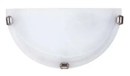 RABALUX Alabastro zidna lampa E27 60W belo/hrom