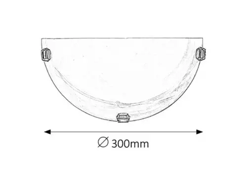 RABALUX Alabastro zidna lampa E27 60W belo/hrom