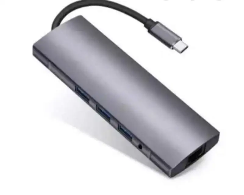 LINKOM Adapter konvertor TIP-C NA HDM I+4XUSB+TIP-C+SD/MICRO+AUDIO+VGA+RJ45