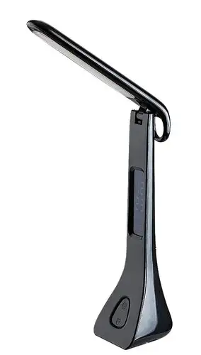 RABALUX Amato, stona LED lampa crna, dimabilna, LCD displey, sat, datum, alarm, temperatura, 7W, 4000K, visina 44cm