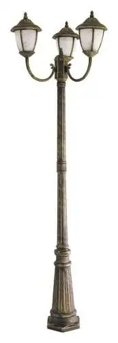RABALUX Madrid kandilaber, visina 2,1m, 3x60W staro zlato IP