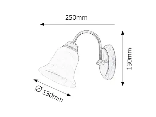 RABALUX Francesca zidna lampa E14 40W bronza