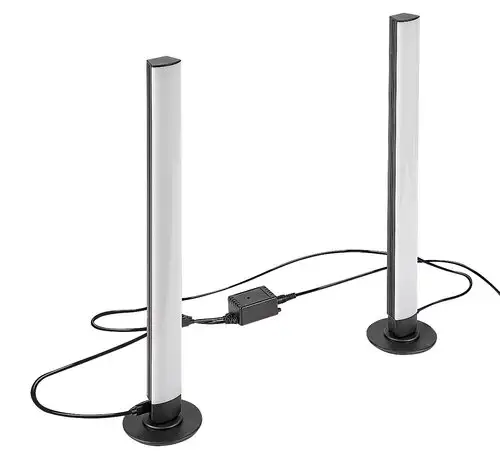 RABALUX Paco, set 2 podne lampe samo RGB svetlo, 5W, visina 38cm, daljinski, dimabilna, IP20, kabal 200cm