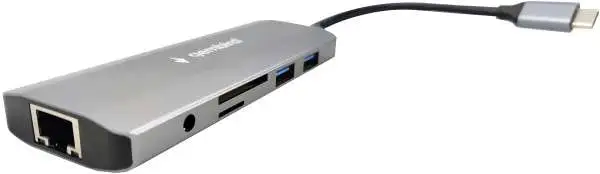 GEMBIRD A-CM-COMBO9-03 USB Type-C 9-in-1 multi-port adapter USB-C+HUB+HDMI+PD+card+ RJ45