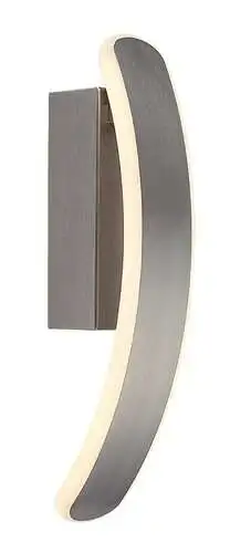 RABALUX Jarnelle, zidna brušeni hrom LED 12W, 800lm, 3000K, 29cm, Designed by Rabalux