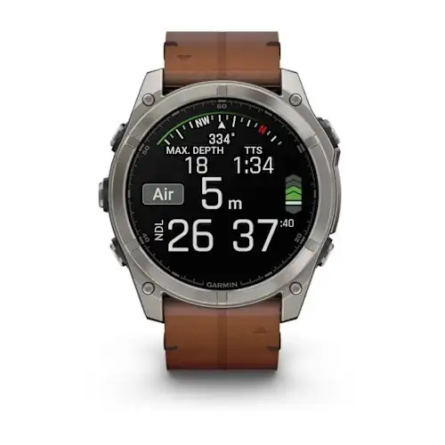 GARMIN Fenix 8 51mm Sapphire Chestnut Leather