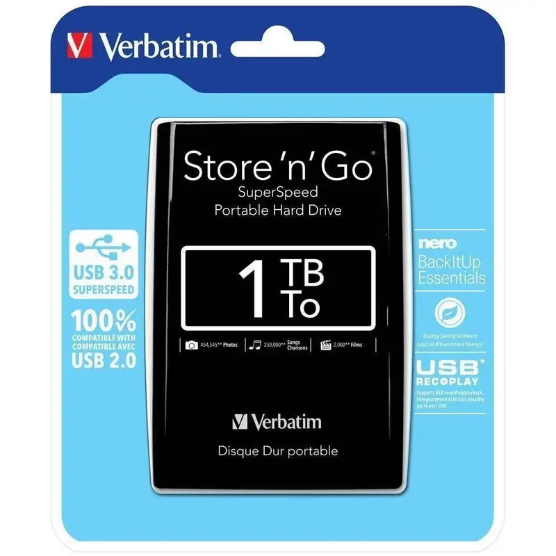 VERBATIM 1TB 3.0 Crni 53023