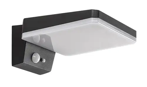 RABALUX Lasset, solarna zidna, aluminium crna, LED 4,4W, 200lm (bez dif. 600lm), 4000K