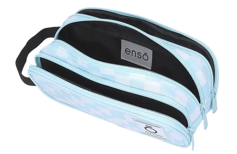 ENSO FLEUR zenski neseser sa 3 pregrade plava