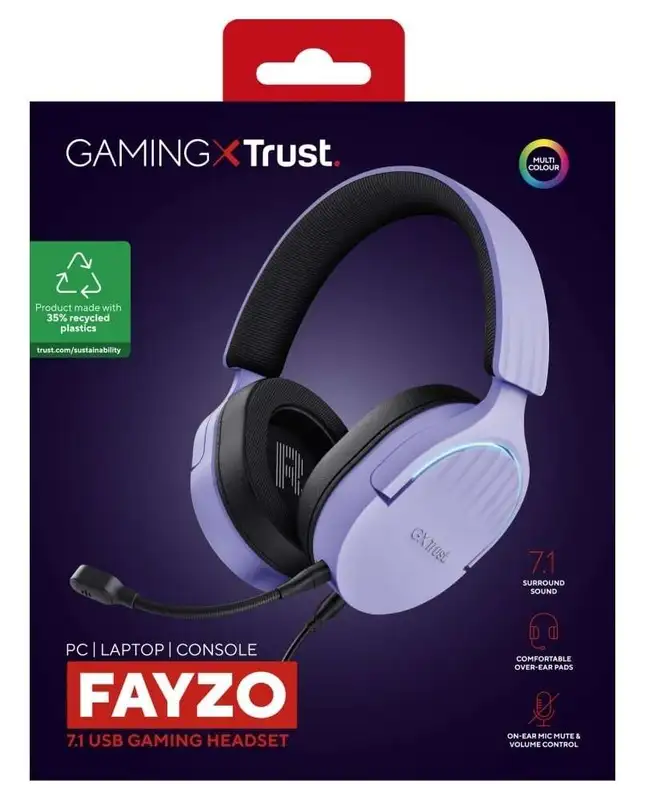 TRUST GXT490P FAYZO 7.1 USB ljubicasta
