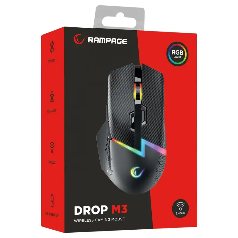 RAMPAGE DROP M3 RGB Wireless Black