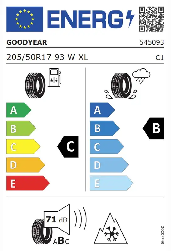GOODYEAR 205/50R17 93W VEC 4SEASONS G3 XL