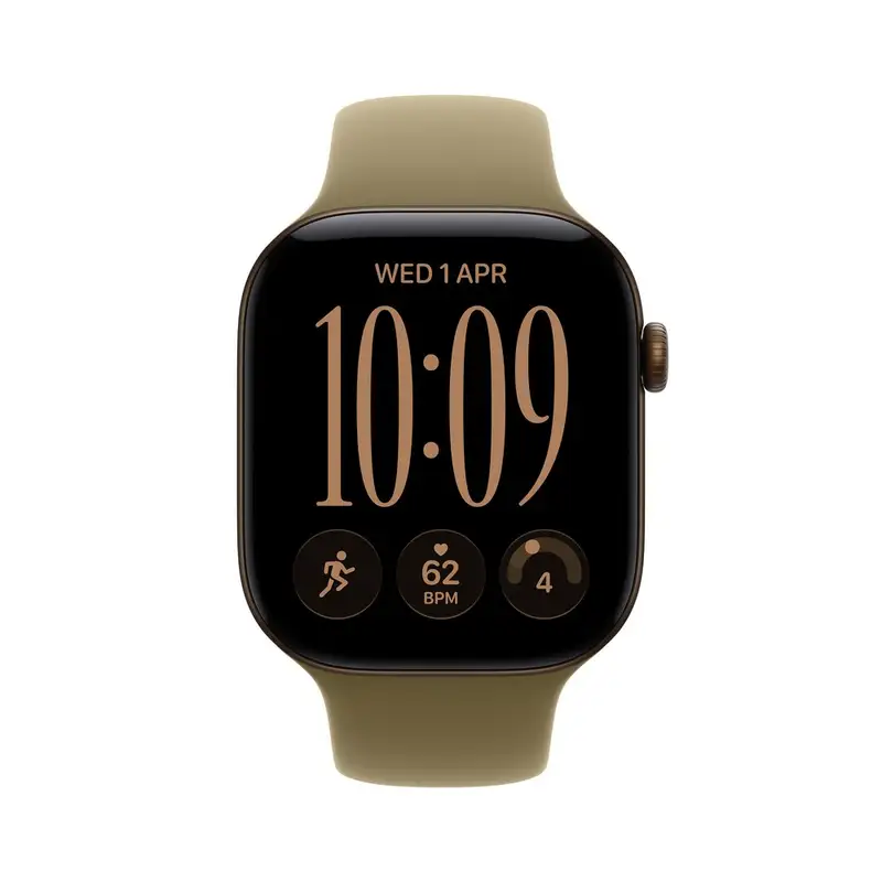 APPLE Watch S12 Cellular 46mm Dark Bronze Aluminium Case with Olive Sport Band - M/L mjge4wf/a