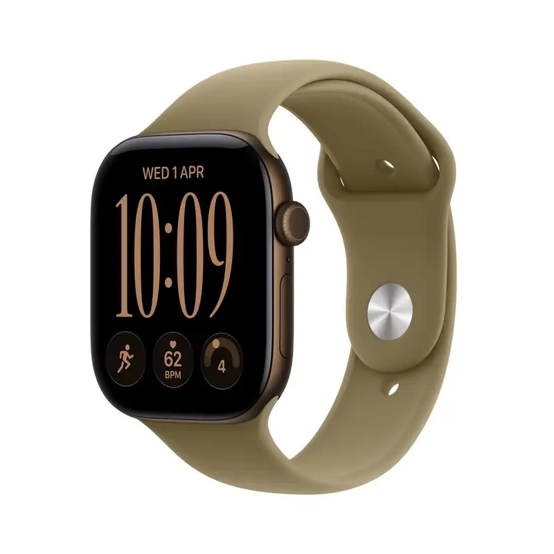 APPLE Watch S12 Cellular 46mm Dark Bronze Aluminium Case with Olive Sport Band - M/L mjge4wf/a