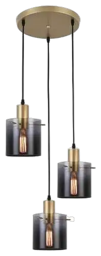 RABALUX Donati,visilica E27 3x40W, zlato/dimljeno staklo