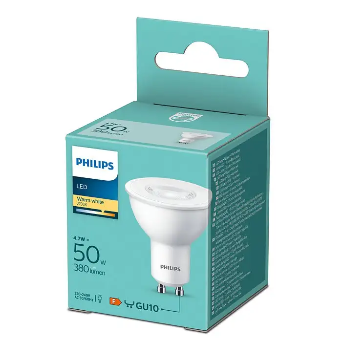 PHILIPS 4.7W(50W) GU10 WW 36D ND 1PF/6 DISC