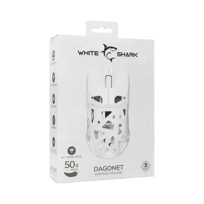 WHITE SHARK WGM 5019 DAGONET, BT/Wireless Mouse White