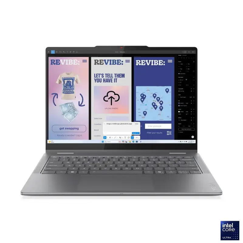 LENOVO Yoga 7 2-in-1 14ILL10, 14" OLED,  Intel Core U5-226V, 16GB, 512GB SSD, Bklt SRB, DOS, Siva, bez punjaca (83JQ00E7YA)
