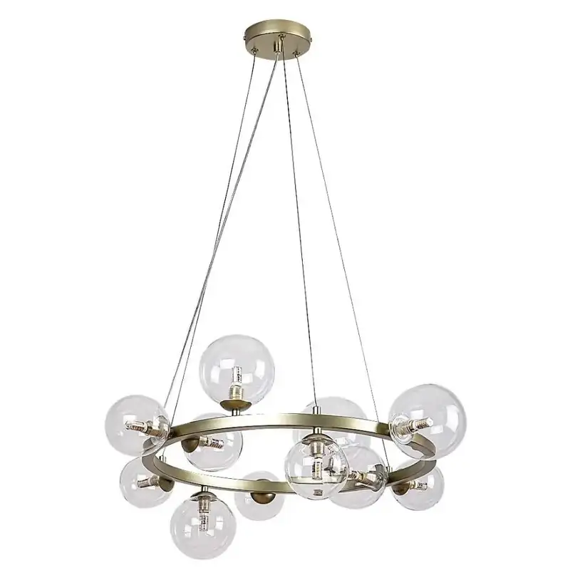 RABALUX Aslov, luster zlatni sa staklenim kuglama, 11xG9, precnik 50cm, visina 120cm
