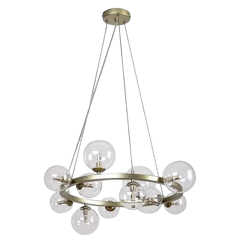RABALUX Aslov, luster zlatni sa staklenim kuglama, 11xG9, precnik 50cm, visina 120cm