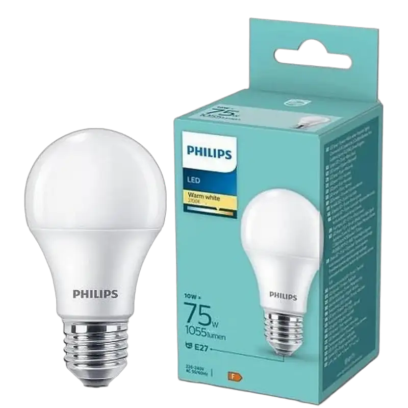 PHILIPS  10.5W(75W) A60 E27 WW FR ND 1PF/6