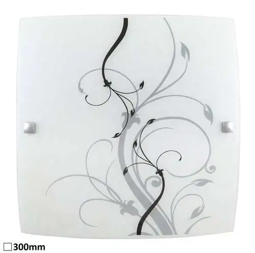 RABALUX Elina plafonjera300x300E27 60W crno/belo
