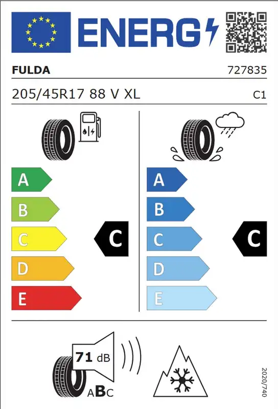 FULDA 205/45R17 88V MULTICONTROL XL FP