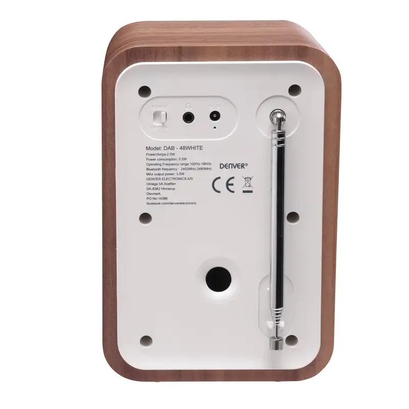 DENVER DENVER DAB-48 RADIO FM WHITE