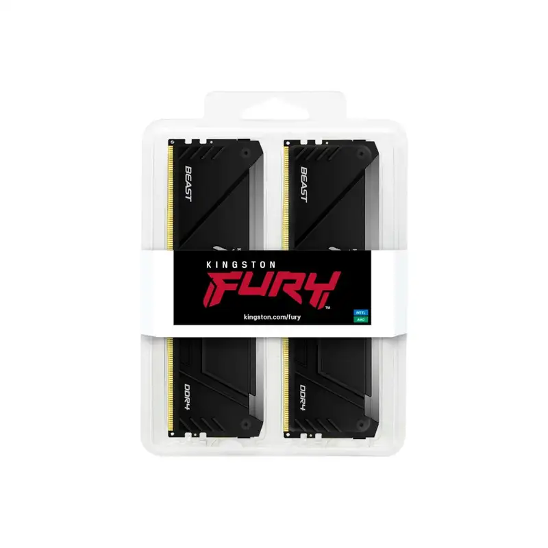 KINGSTON DIMM DDR4 32GB (2x16GB kit) 3200MT/s KF432C16BB12AK2/32 FURY Beast RGB Black XMP
