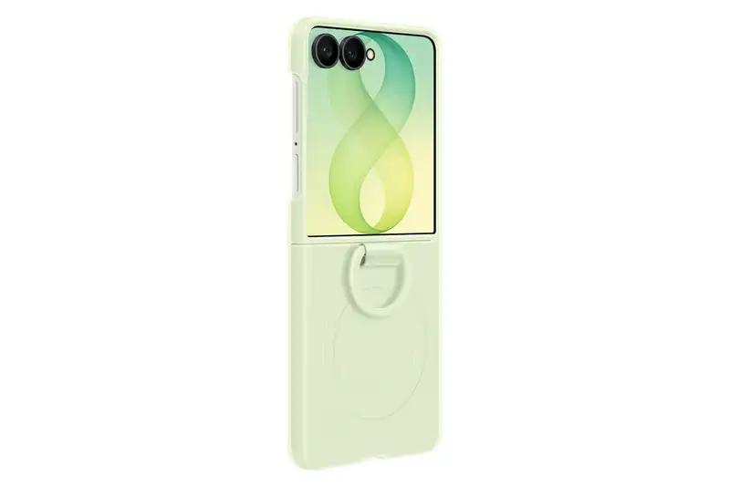 SAMSUNG Galaxy Z Flip8 Silicone Ring Magnet Case Mint EF-EF776CGEGWW