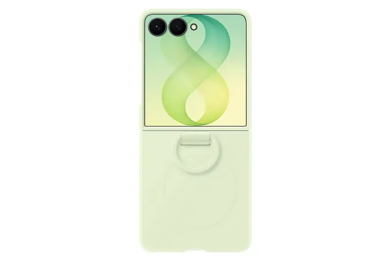 SAMSUNG Galaxy Z Flip8 Silicone Ring Magnet Case Mint EF-EF776CGEGWW
