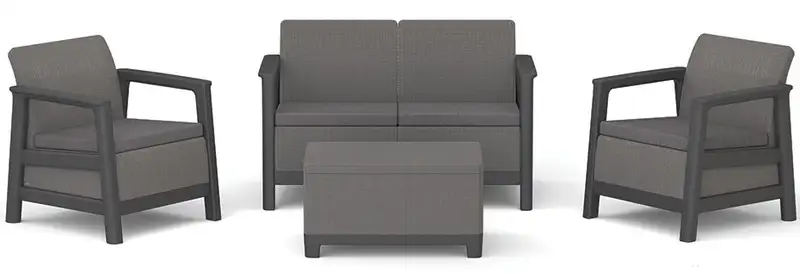 KETER Scandi linea II sa box stolom grafit