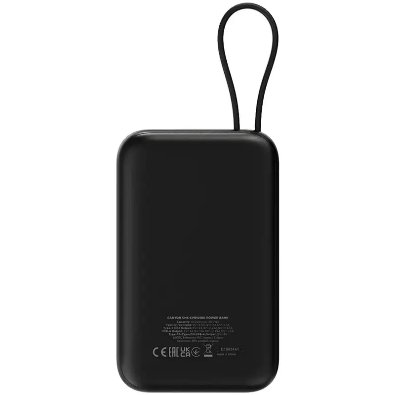 CANYON Power Bank 10000mAh 22.5W Black CNS-CPB101BK