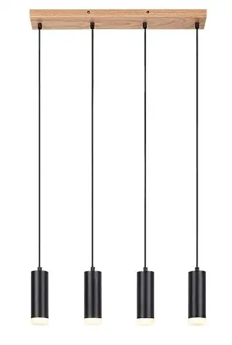 RABALUX Toras, visilica sa metalnim crnim abažurom, GU10 4x5W IP21