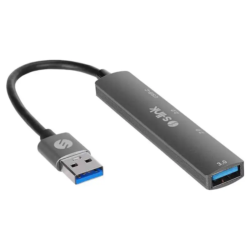 S-LINK SW-U322 4u1, Metal, USB-A na 2x USB 2.0 1x USB 3.0, Tip-C