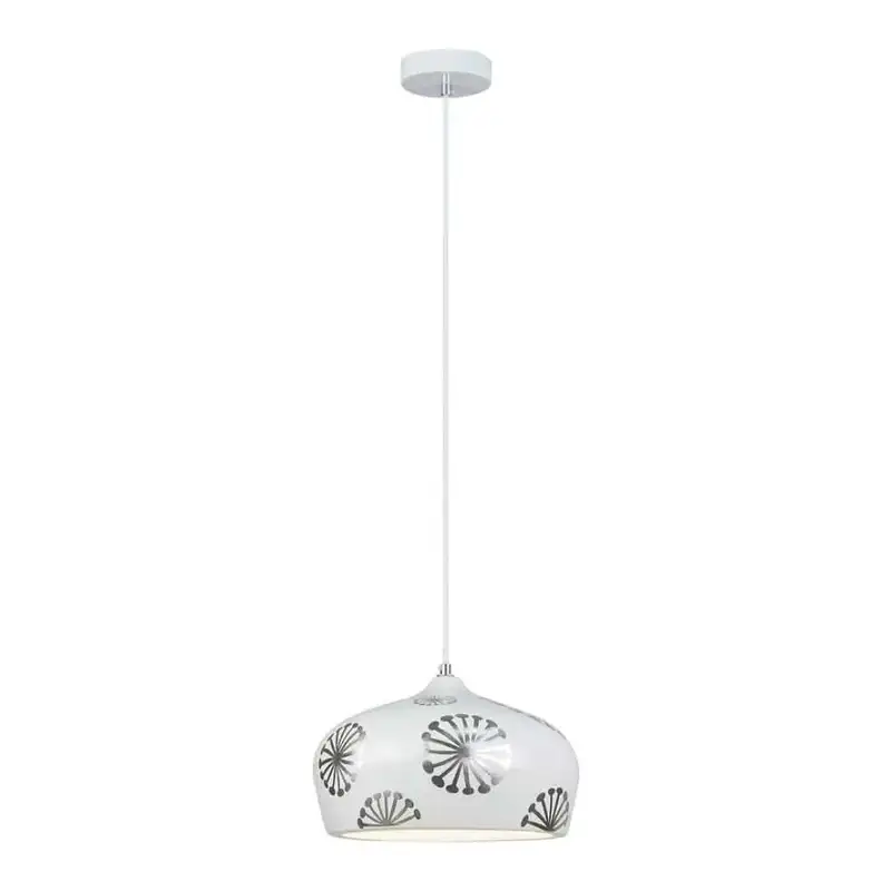 RABALUX Ginger, pendant, silver/white, E27 1X MAX 60W, excl.