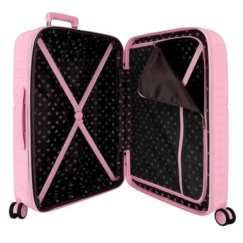 PEPE JEANS HIGHLIGHT ABS Set kofera 2/1 sa 4 tockica light pink