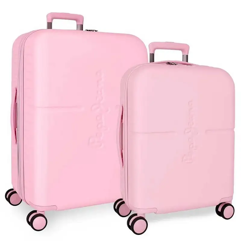 PEPE JEANS HIGHLIGHT ABS Set kofera 2/1 sa 4 tockica light pink