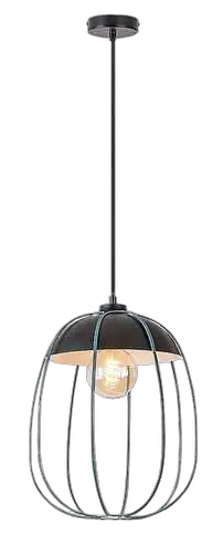 RABALUX Svens, visilica 1xE27, metal crna/plava sa tekstil kablom