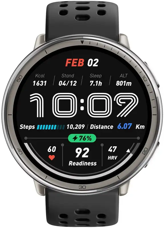 AMAZFIT Active 2 (Round) Black Sport Silicone