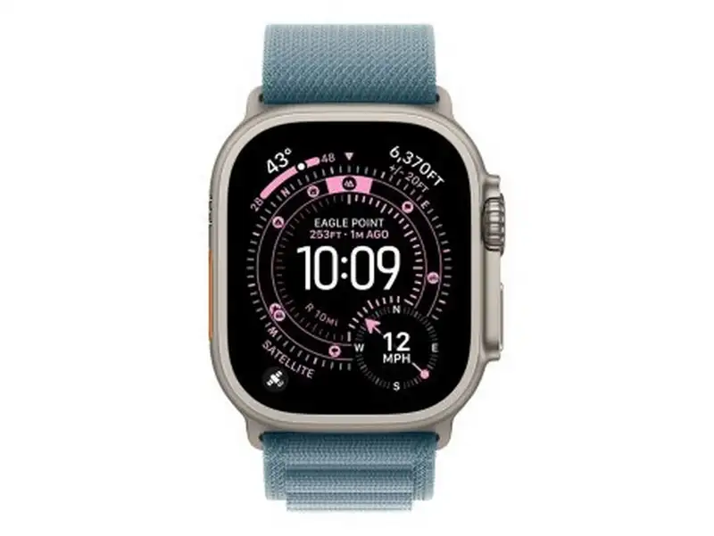 APPLE Watch Ultra 3 Cellular 49mm Natural Titanium Case with Light Blue Alpine Loop - Large mewp4se/a