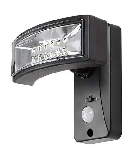 RABALUX Valpovo spoljna senzor solarna zidna lampa crna plasticna lampa 2,4W 250lm 4000K
