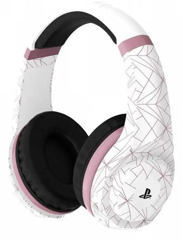4GAMERS PS4 Rose Gold Edition Stereo Gaming Headset - Abstract White