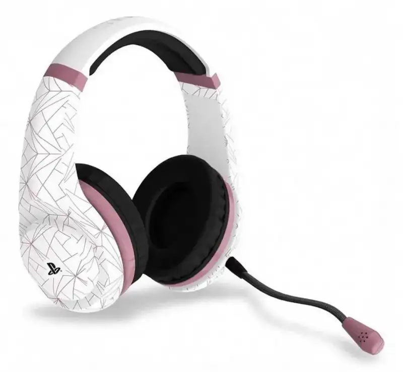 4GAMERS PS4 Rose Gold Edition Stereo Gaming Headset - Abstract White