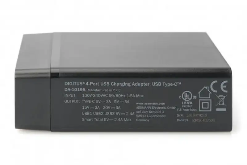 DIGITUS Univerzalni punjac 72W 1.2m crni