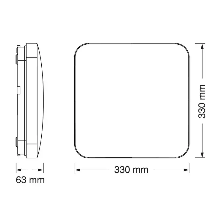 OSRAM  kvadratna plafonjera IP20 24W 3000k