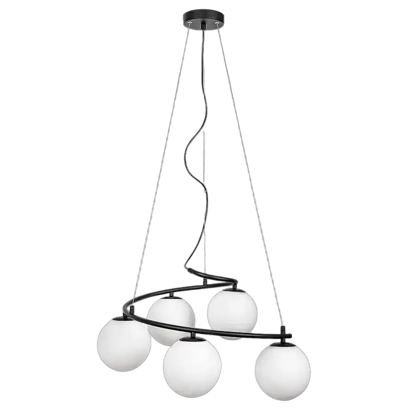 RABALUX Aslan,ind.Pend.E14 C37 5xMAX 5W,m.black