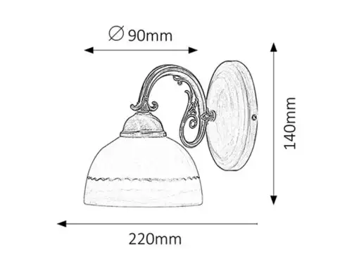 RABALUX Flossi zidna lampa E27 40W bronza