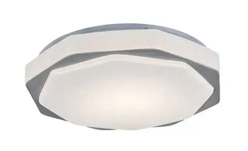 RABALUX Dettora, LED plafonjera sa daljinskim, dimabilna, 18W, 1150lm, CCT 3000-4000-6000K, 37cm, siva/bela