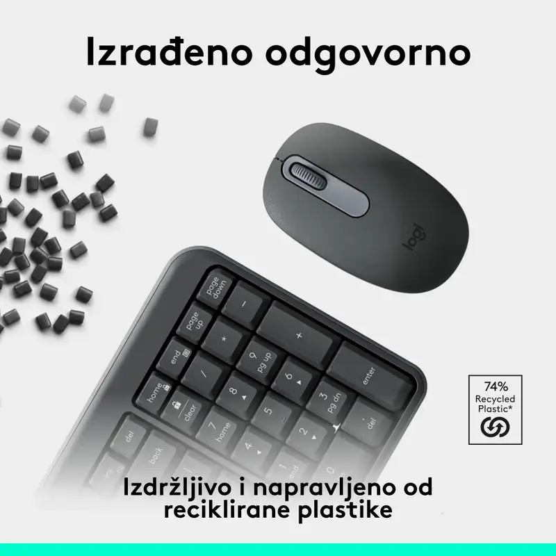LOGITECH MK250 Graphite US 920-013519 Bezicna Tastatura + mis